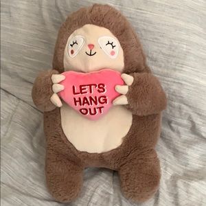 Sloth plush - prop used for valentine photo-shoot